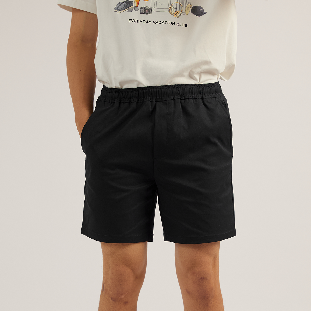 HARPER CASUAL SHORTS - BLACK