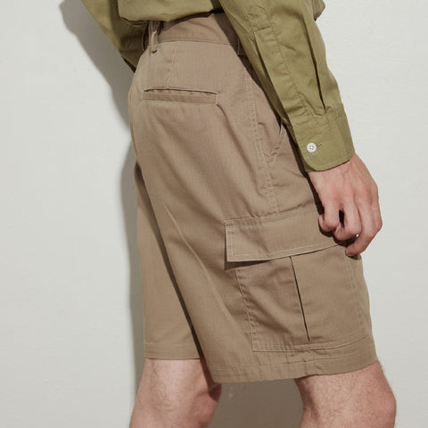 FIL RIPSTOP CARGO SHORTS - KHAKI (Regular shorts)