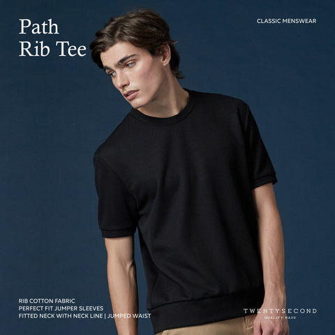 PATH RIB TEE - BLACK