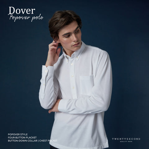 DOVER POPOVER POLO TEE - WHITE