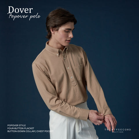 DOVER POPOVER POLO TEE - GREY