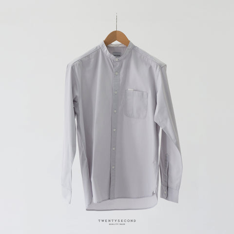 KEEN BAND COLLAR SHIRT - GREY