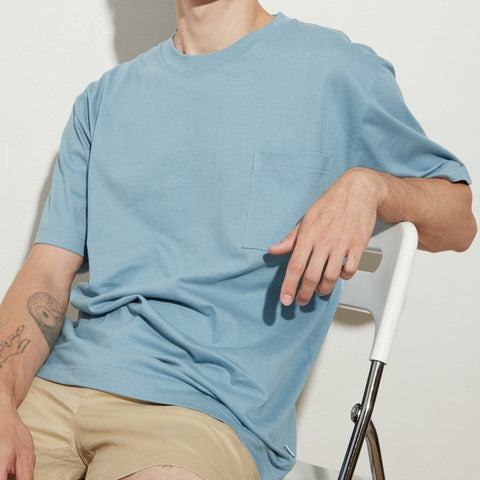 BROOK POCKET TEE - PALE GREEN (Relaxed fit)