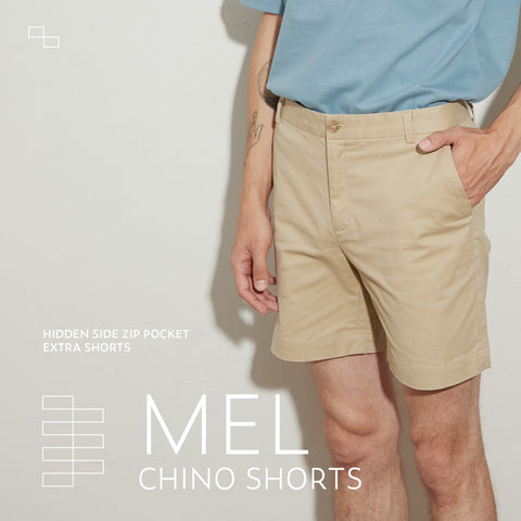 MEL CHINO SHORTS - KHAKI (Extra shorts)