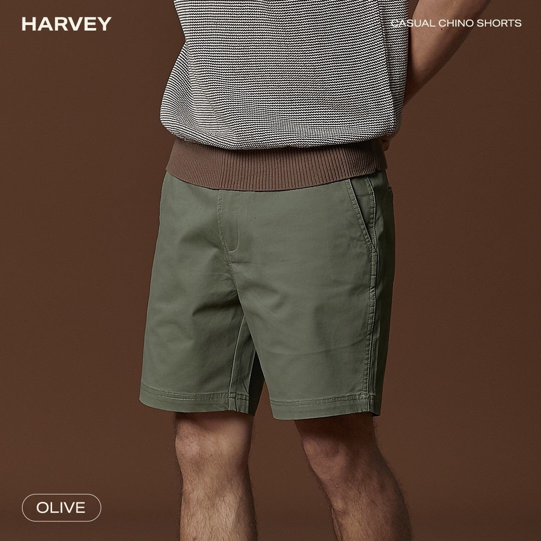 HARVEY CHINO SHORTS - OLIVE