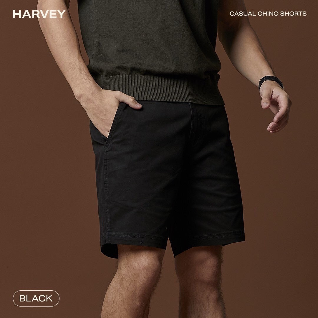 HARVEY CHINO SHORTS - BLACK