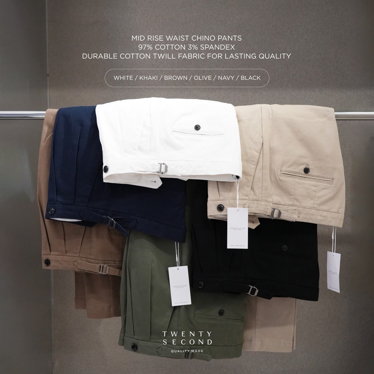 FRED CHINO PANTS - OLIVE