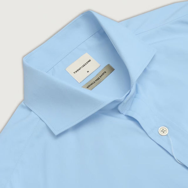 WRINKLE FREE DRESS SHIRT - BLUE (Slim Fit)