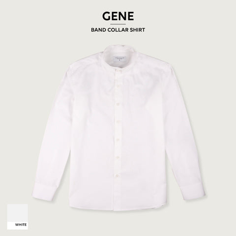 GENE BAND COLLAR SHIRT - KHAKI