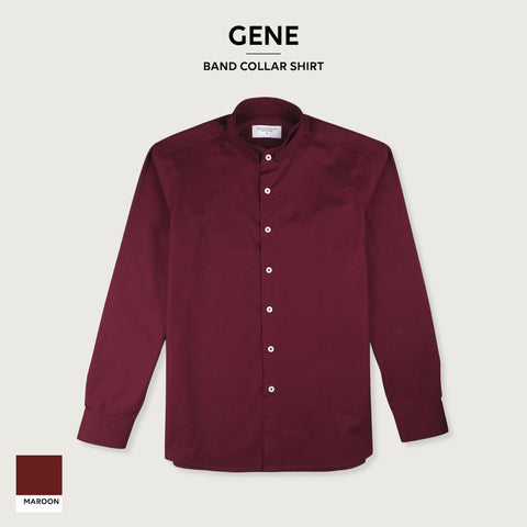GENE BAND COLLAR SHIRT - KHAKI