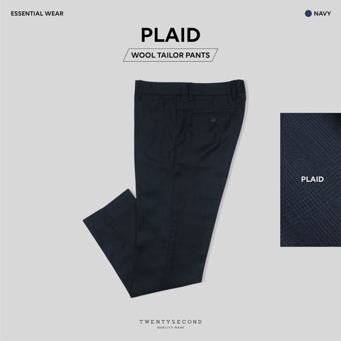 PLAID TAILOR PANTS - GREY