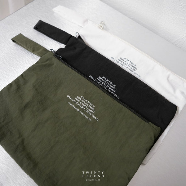 NYLON POUCH - WHITE