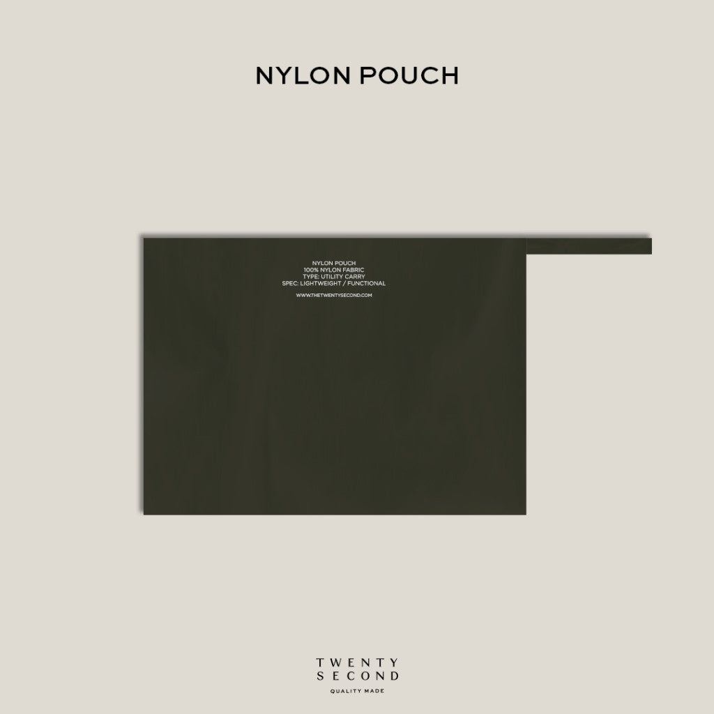 NYLON POUCH - OLIVE