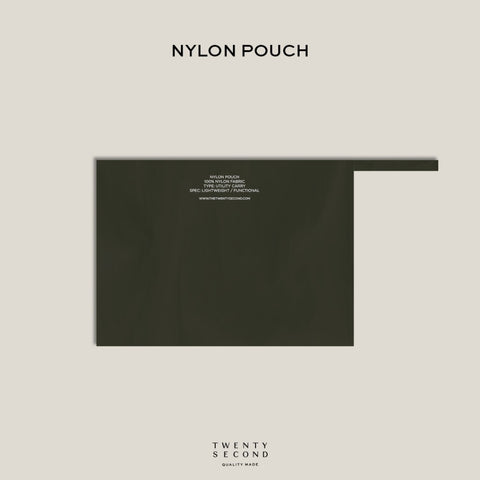 NYLON POUCH - OLIVE