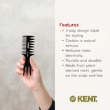 BROSH KENT - HANDMADE FISHTAIL COMB