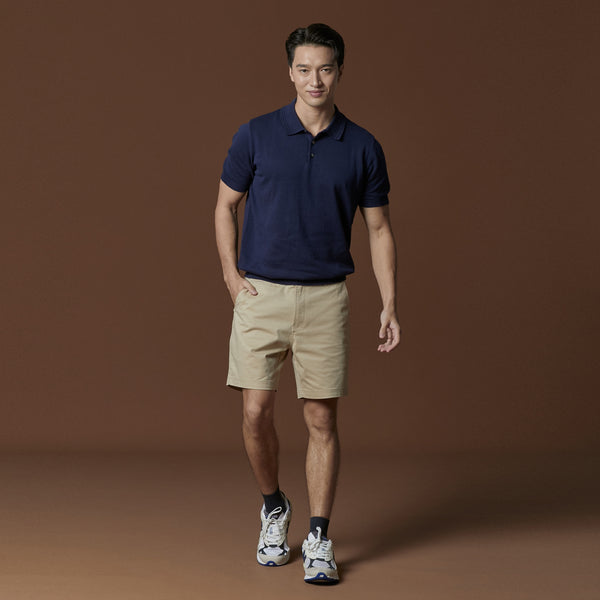 ASHTON KNIT POLO - NAVY