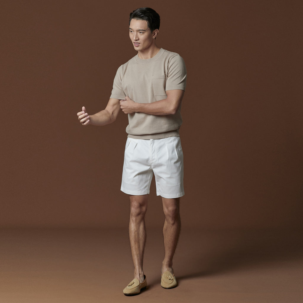 SHELBY KNIT TEE - BROWN