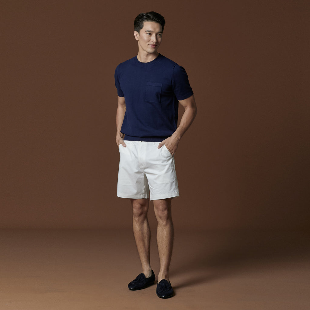 SHELBY KNIT TEE - NAVY