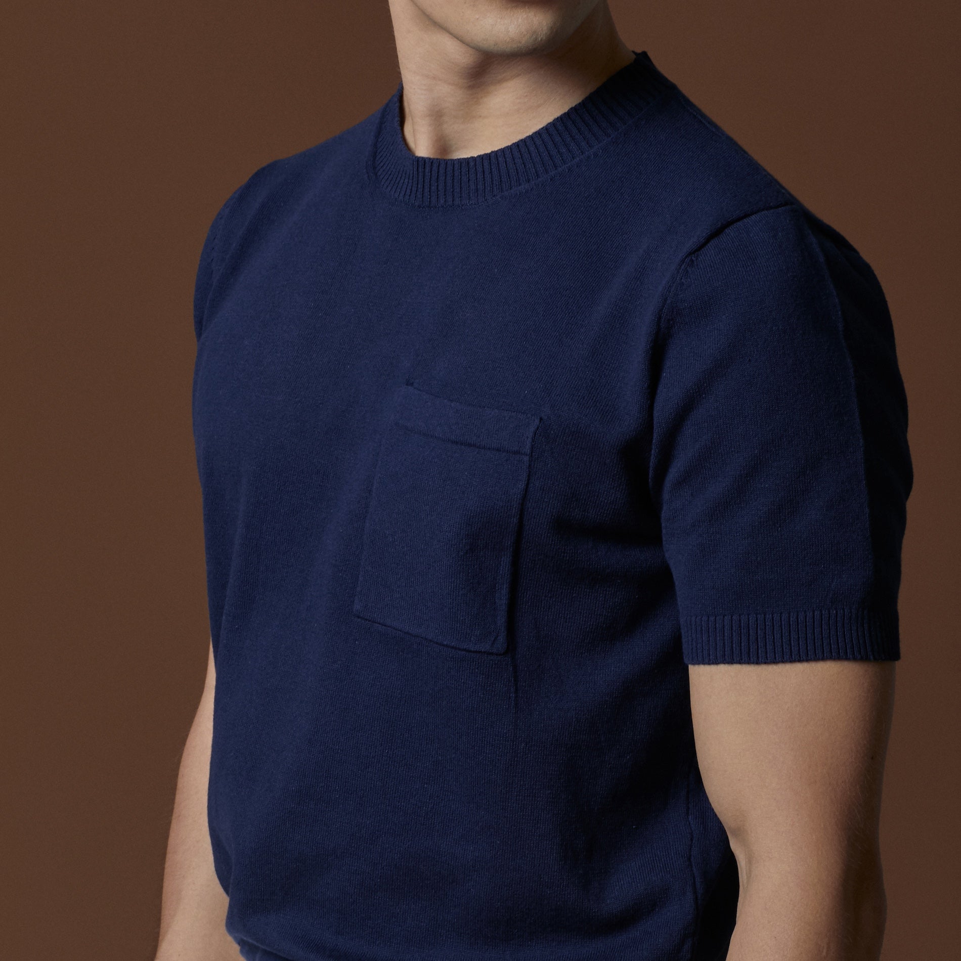 SHELBY KNIT TEE - NAVY