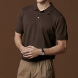 ASHTON KNIT POLO - BROWN