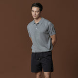 ASHTON KNIT POLO - GREY