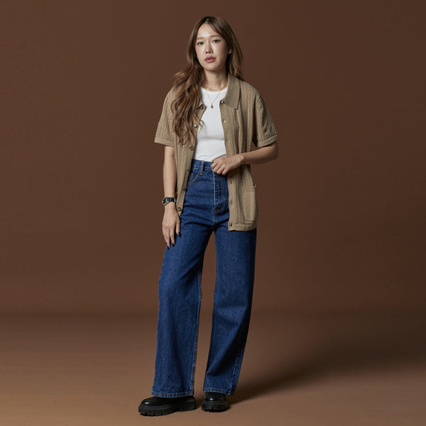 COLLIN KNIT SHIRT - NAVY