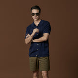 COLLIN KNIT SHIRT - NAVY