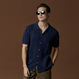 COLLIN KNIT SHIRT - NAVY