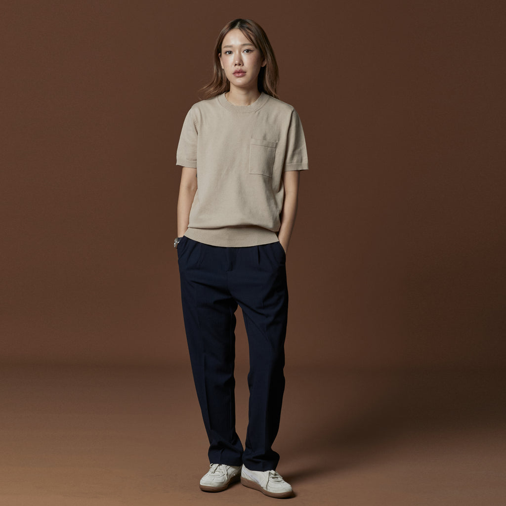 SHELBY KNIT TEE - BROWN