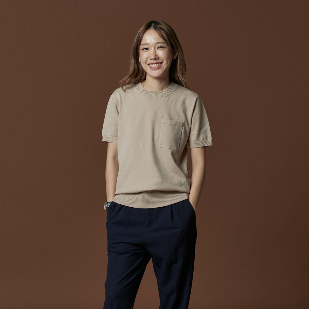 SHELBY KNIT TEE - WHITE