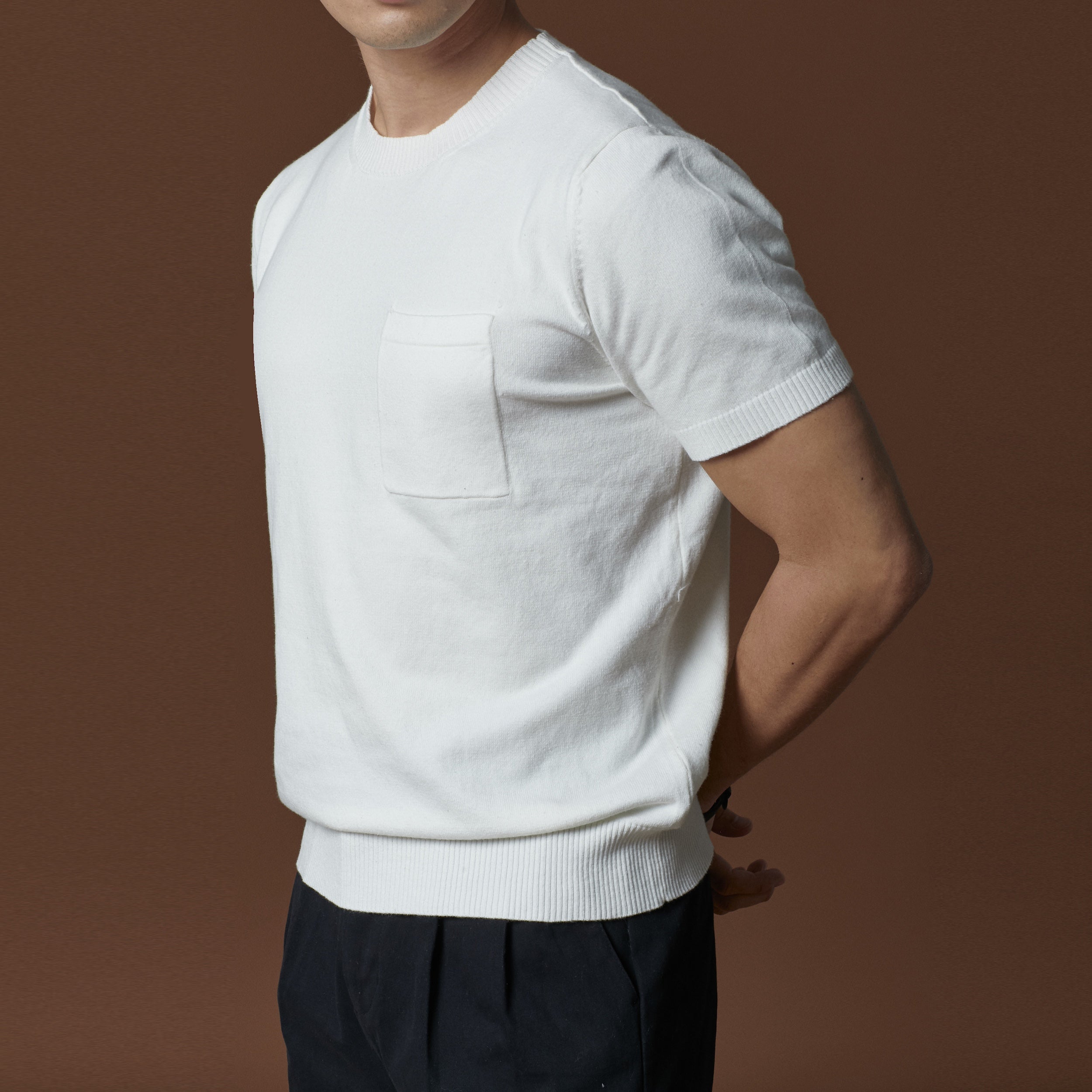 SHELBY KNIT TEE - WHITE