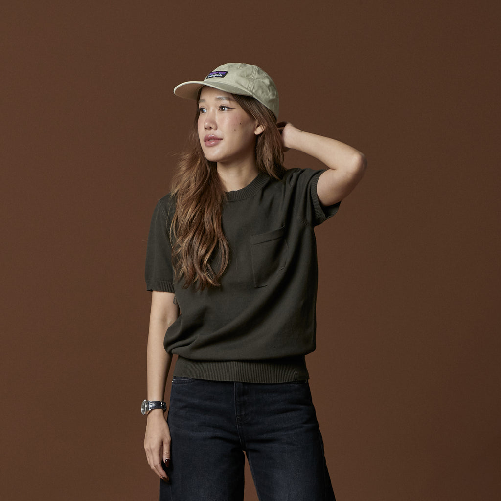 SHELBY KNIT TEE - OLIVE