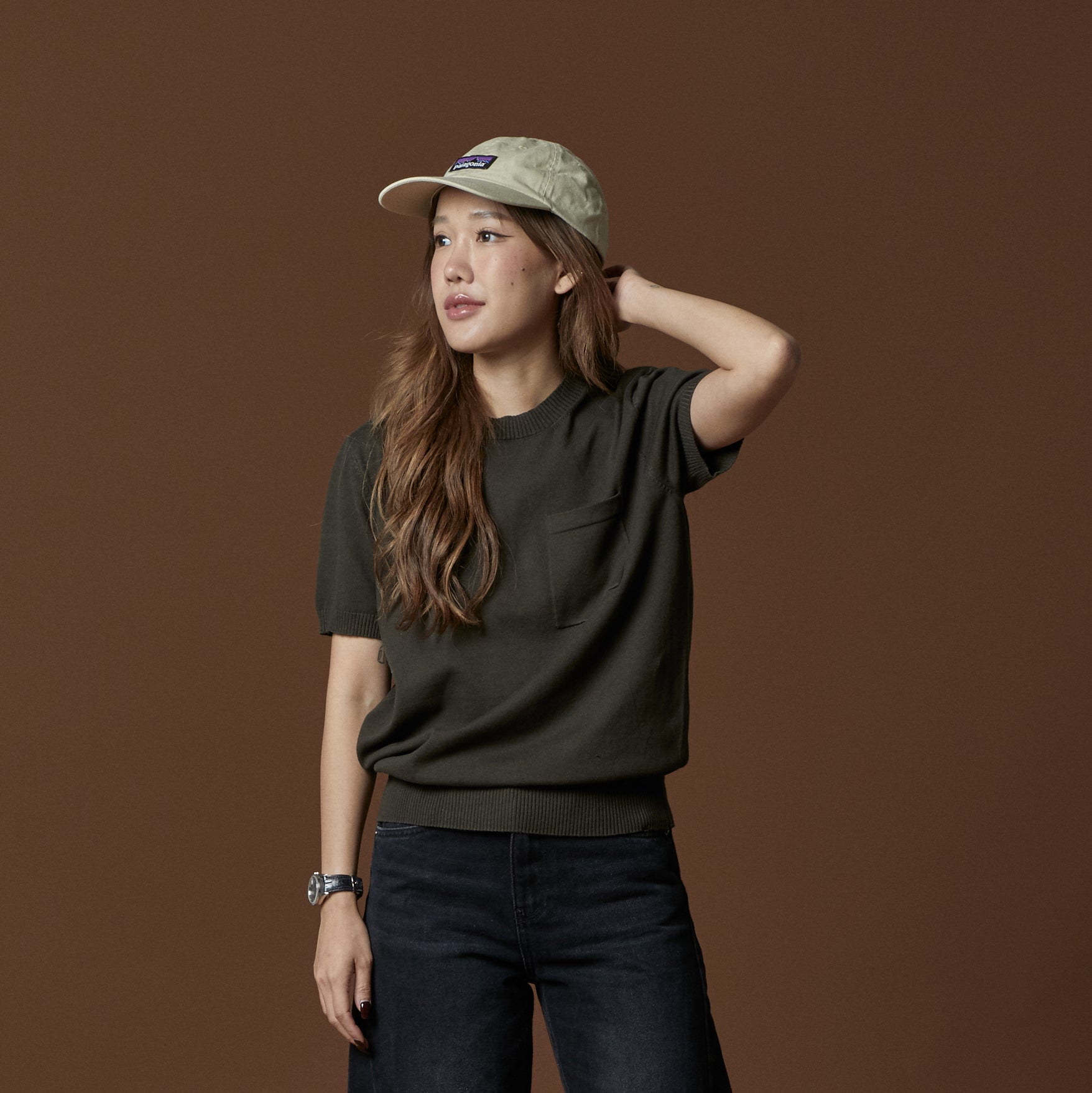 SHELBY KNIT TEE - OLIVE
