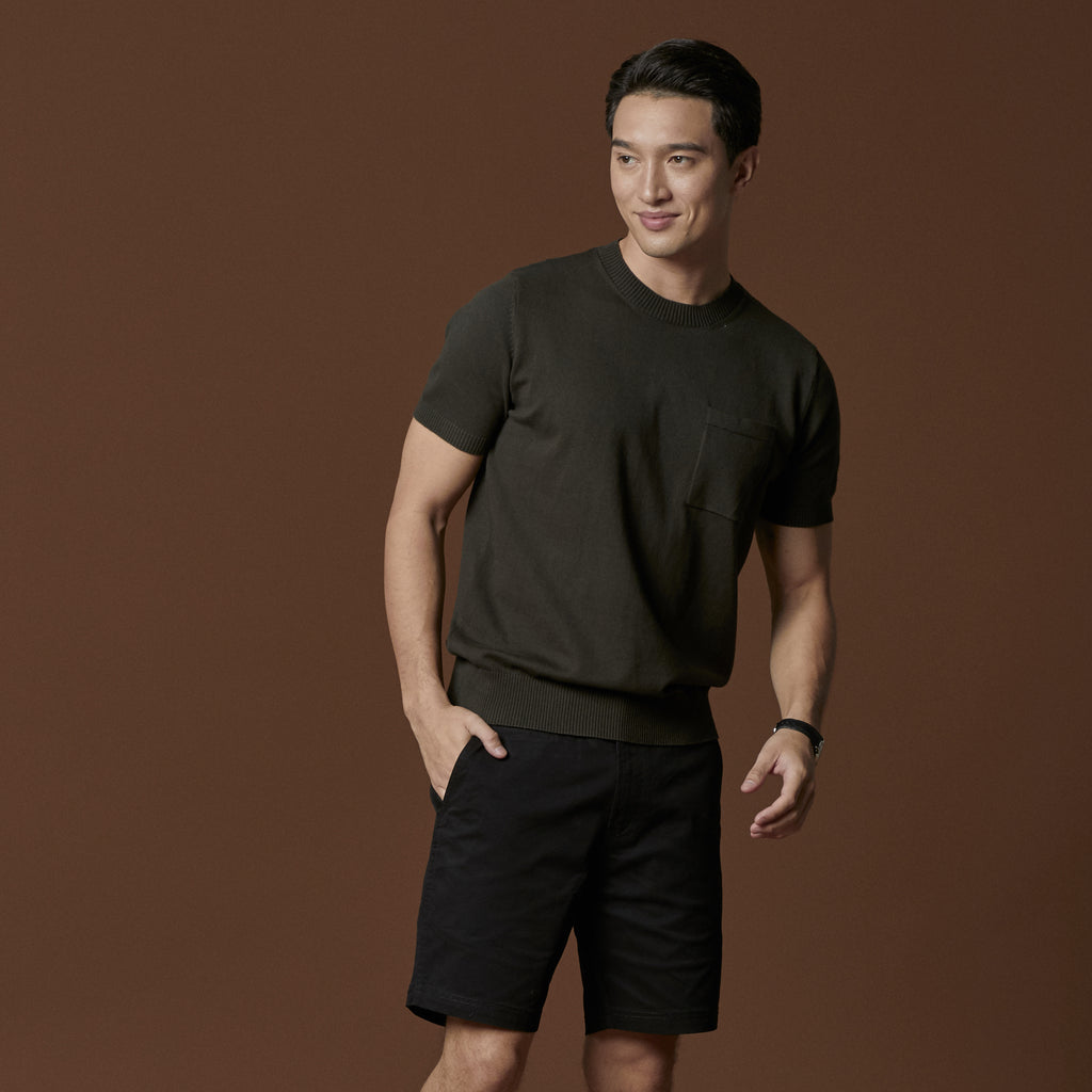 SHELBY KNIT TEE - OLIVE