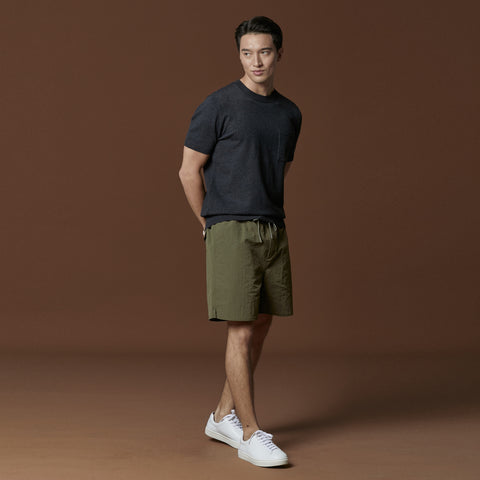 SHELBY KNIT TEE - DARK GREY