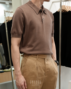 NICO KNIT POLO - BROWN