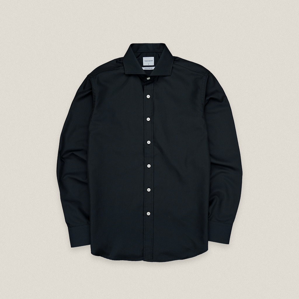 WRINKLE FREE SHIRT - BLACK (Slim Fit)