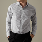 WRINKLE FREE SHIRT - STRIPE BLACK (Slim Fit)