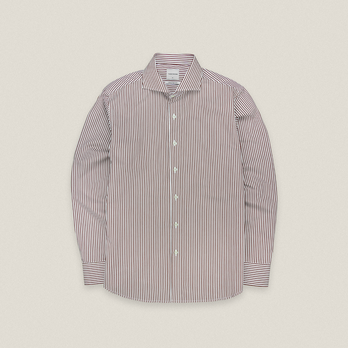 WRINKLE FREE  SHIRT - STRIPE BROWN (Slim Fit)