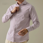 WRINKLE FREE SHIRT - STRIPE RED (Slim Fit)