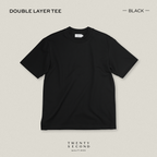 DOUBLE LAYER TEE - BLACK