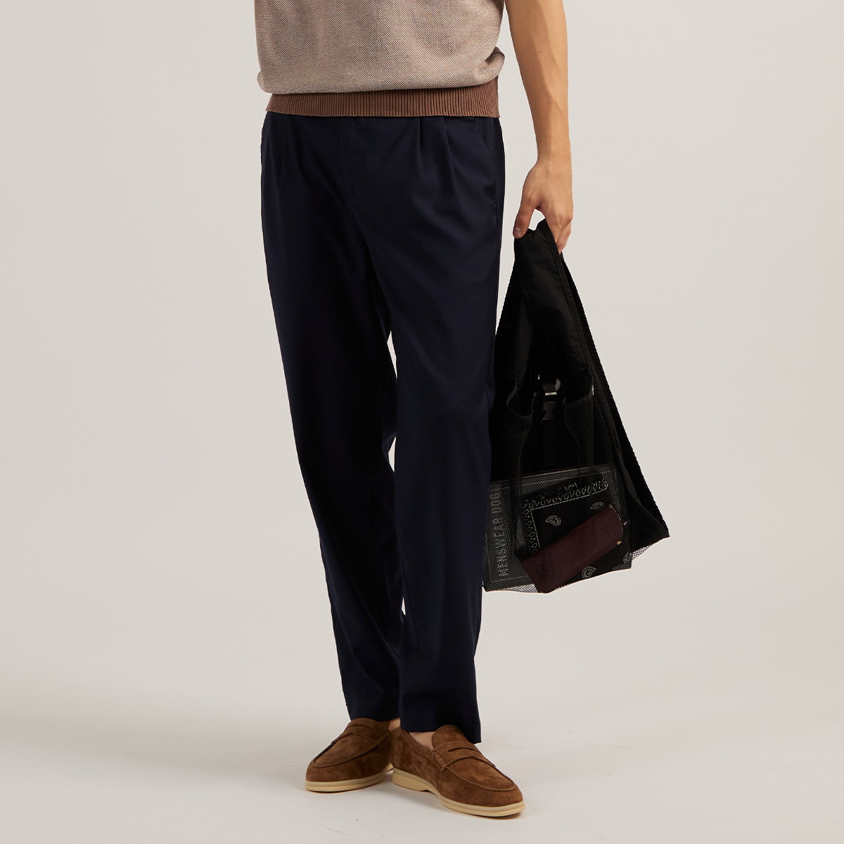 NYLON GROCERY BAG - BLACK