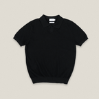 LUCCA KNIT POLO - BLACK