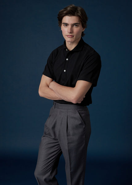 BRANT SHORT SLEEVE POLO TEE - BLACK