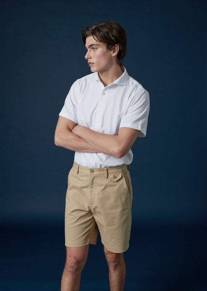 BRANT SHORT SLEEVE POLO TEE - WHITE