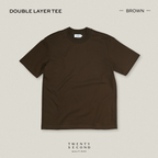 DOUBLE LAYER TEE - BROWN