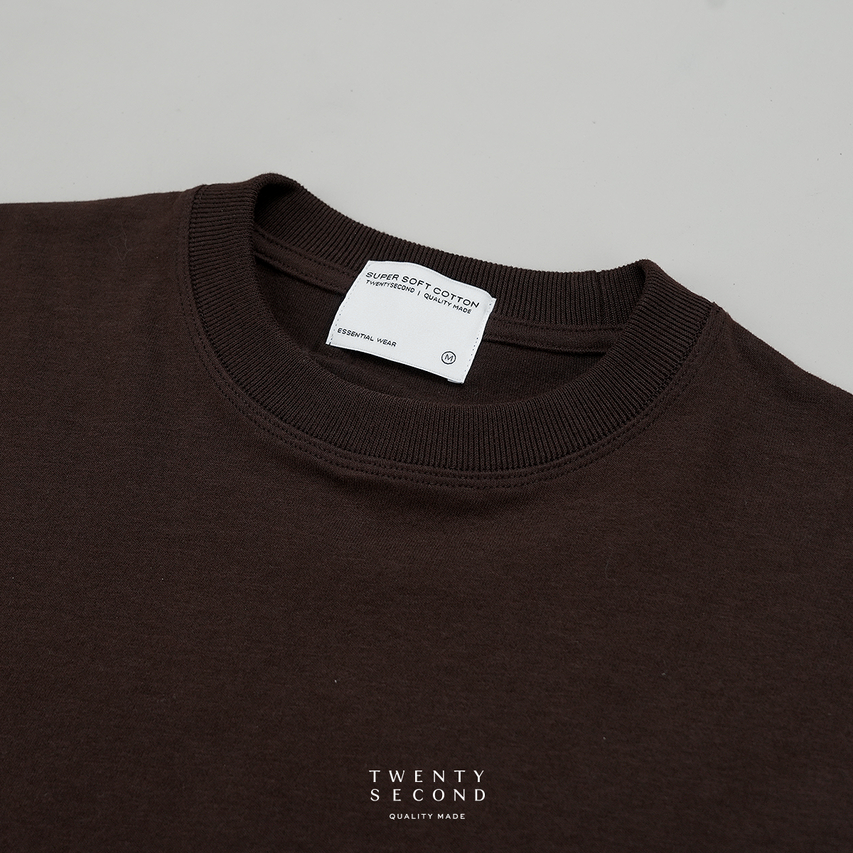 THE NEW SUPER SOFT COTTON TEE - BROWN