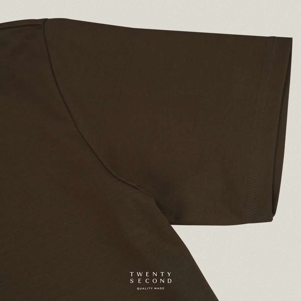 DOUBLE LAYER TEE - BROWN