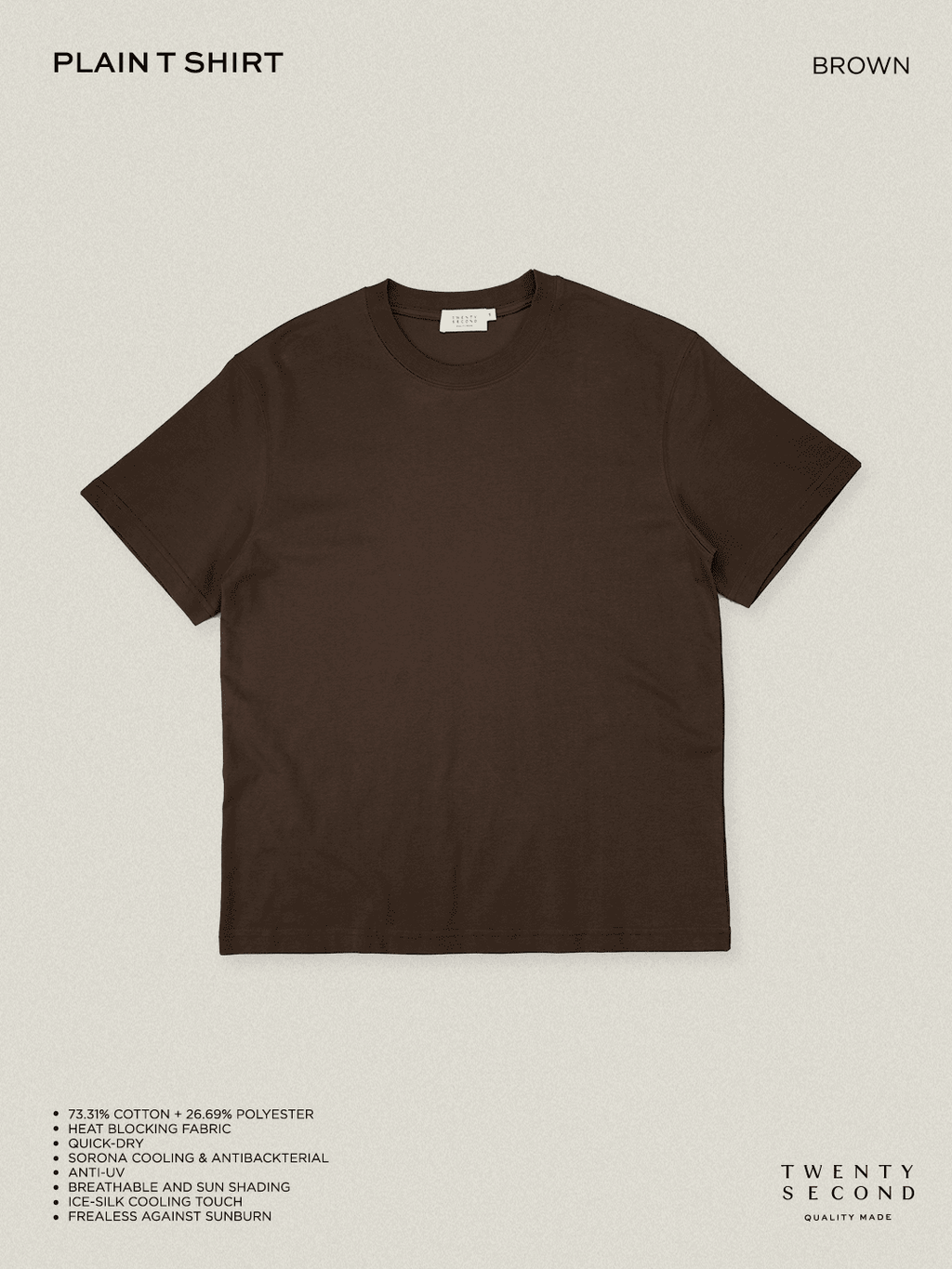SORONA TEE - BROWN