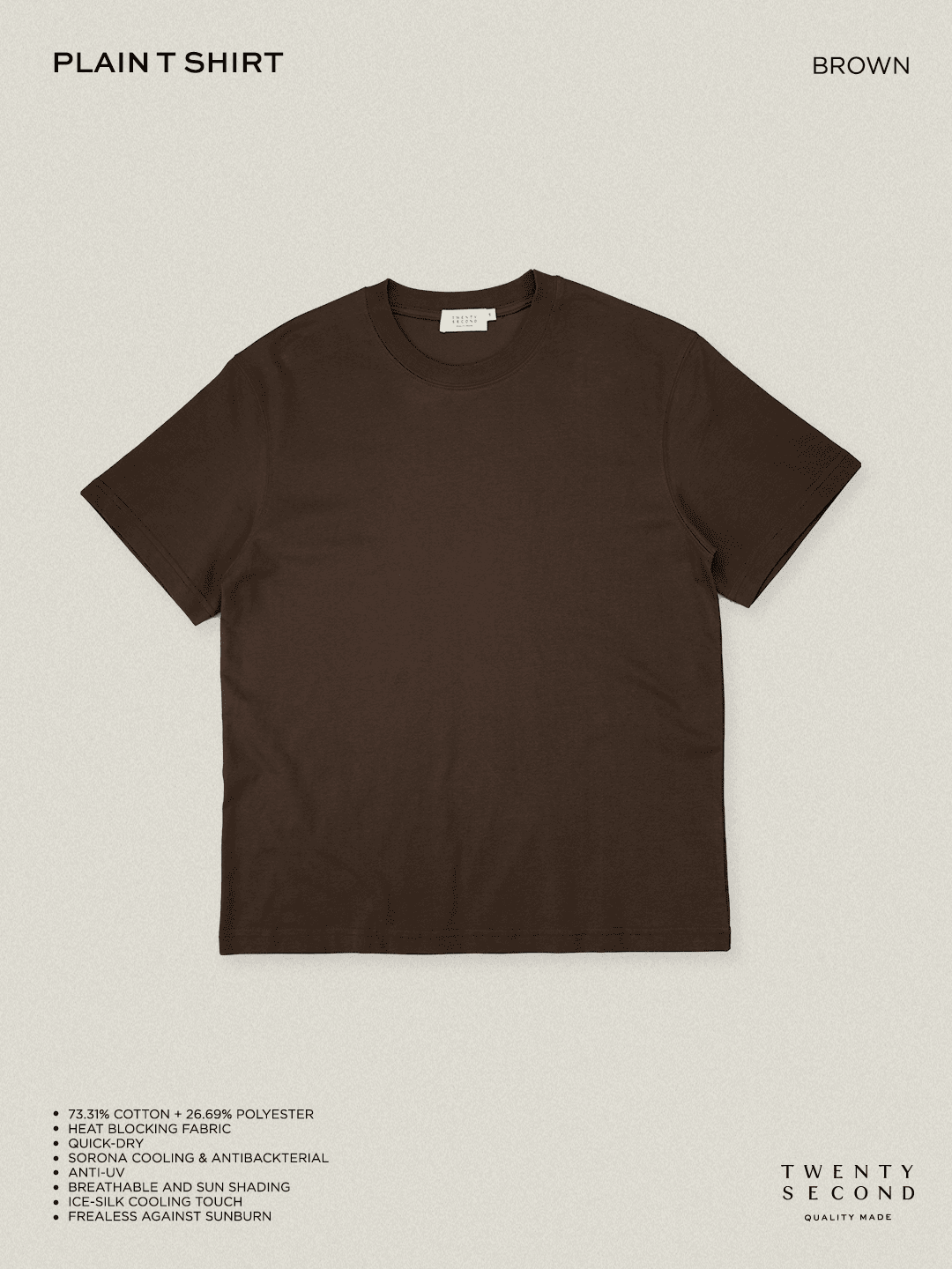 SORONA TEE - BROWN